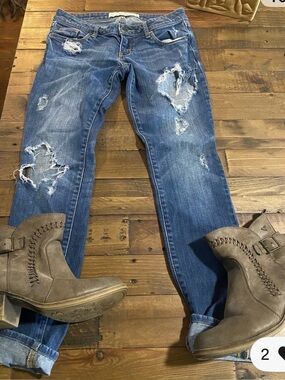 Abercrombie super skinny distressed jeans